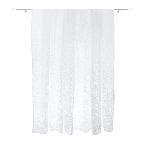Perdea ecru cu broderie sparta, model floral, 300 x 250 cm