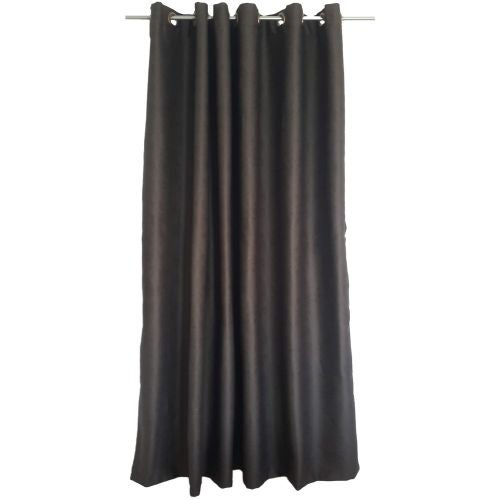 Draperie maro tip blackout, model floral/vegetal discret, 200 x 245 cm