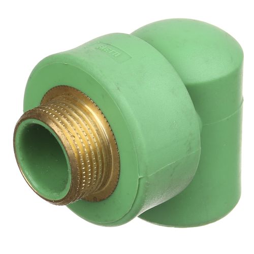 Cot 90° PPR verde D32 mm x FE 1" PN25