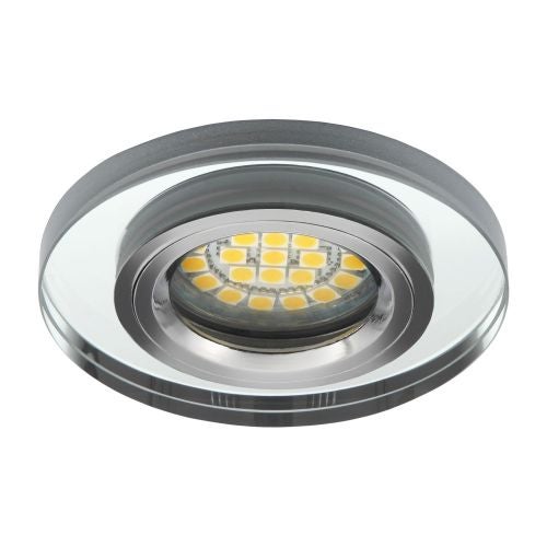 Spot rotund incastrat fix GU5.3, 50w, argintiu "Morta"