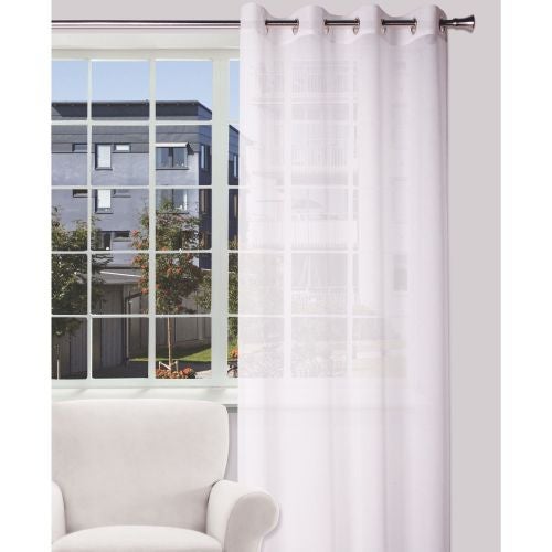 Perdea alba cu particule stralucitoare, 140 x 245 cm, Engima