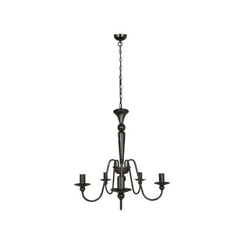 Lustra tip candelabru, 5xE14, negru, "Maroni"