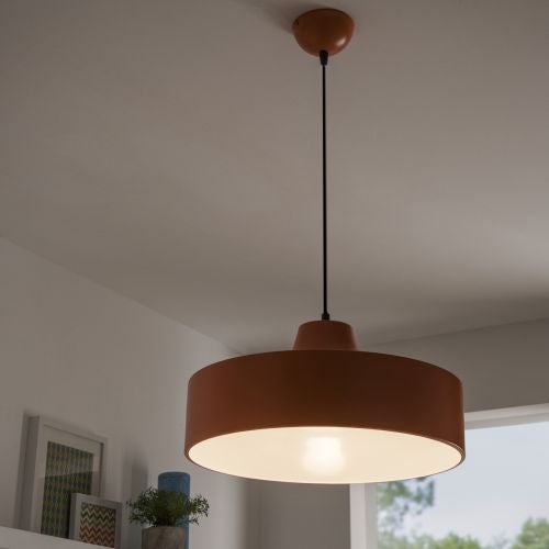 Corp suspendat, 1xE27, diametru 40 cm, metal, portocaliu, "Lakewood"