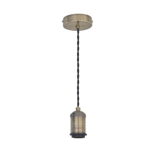 Cablu pendul, E27, aluminiu, alama, "Hoopa"