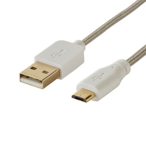 Cablu usb - micro usb cablu textil gri 2 m