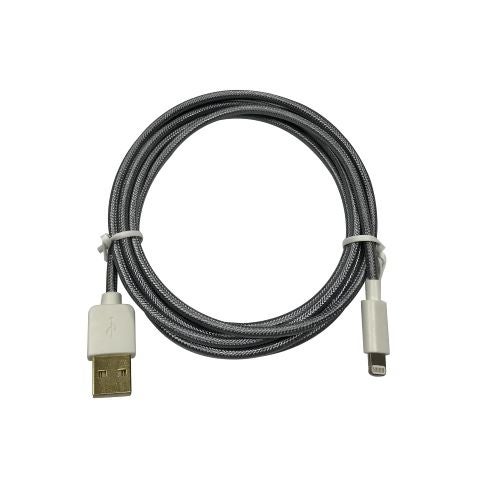 Cablu Apple usb light fir textil gri 2 m