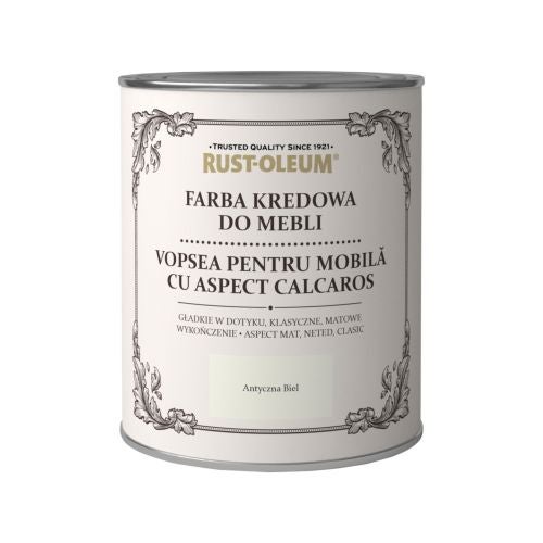 Vopsea alb antichizat pentru mobilier, 750 ml