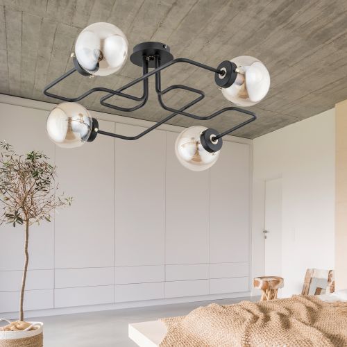 Lustra 3xe14 40w Metal Maro Alb