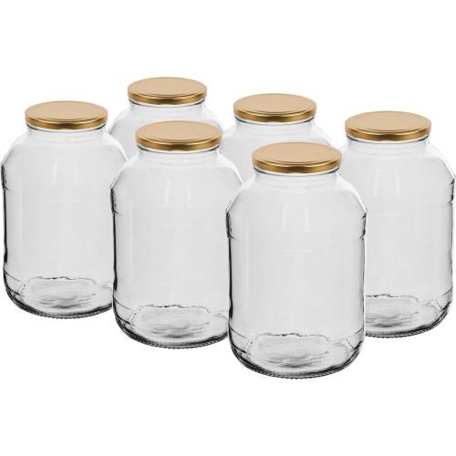 Borcan 2 litri cu capac (set 6 buc)