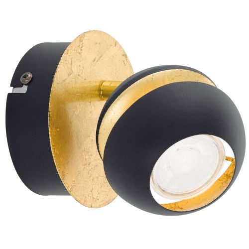 Spot pe bara LED, GU10, 250LM, negru/auriu, "Nocito"