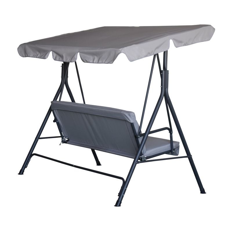 Balansoar gradina Terry, pentru 3 persoane, otel/textil, 170 x 112 x