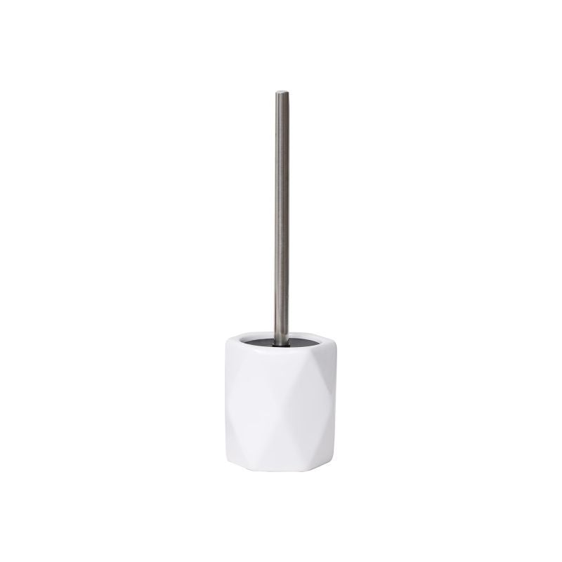Perie WC din ceramica, alb, model Diamond,11x37 cm