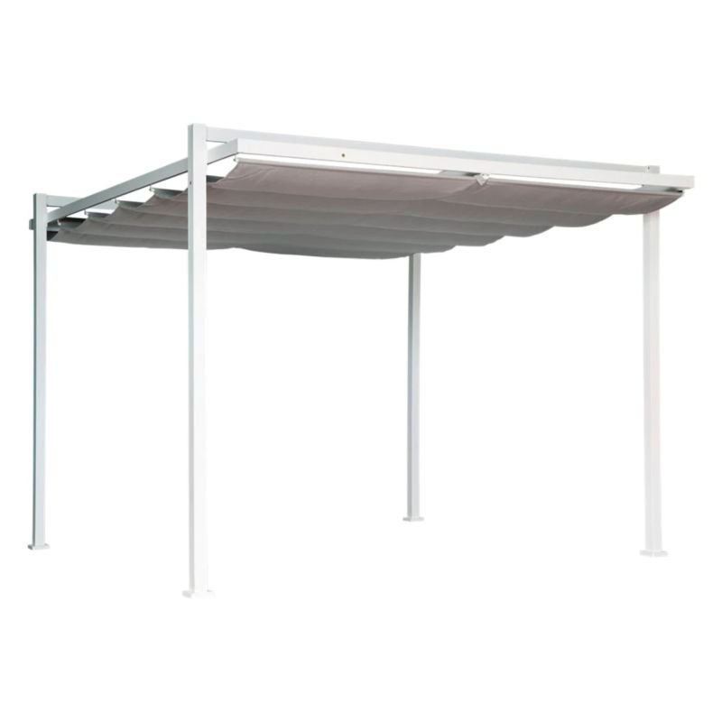 Pergola Naterial Equinox, aluminiu/otel/poliester, 358 x 320 cm, H 245 ...