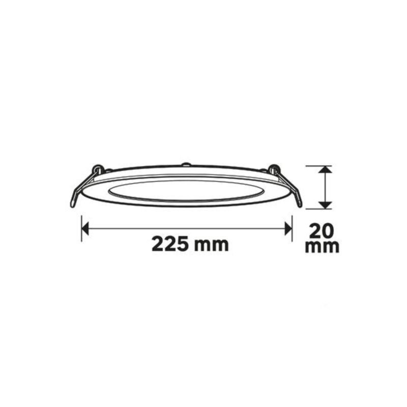 Set 2 spoturi LED incastrate, fix, 2500 lm, lumina neutra, alb