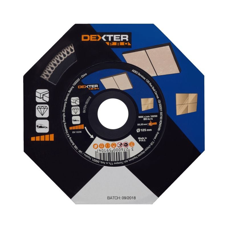 Disc diamantat Dexter Pro, pentru ceramica, Ø 125 mm