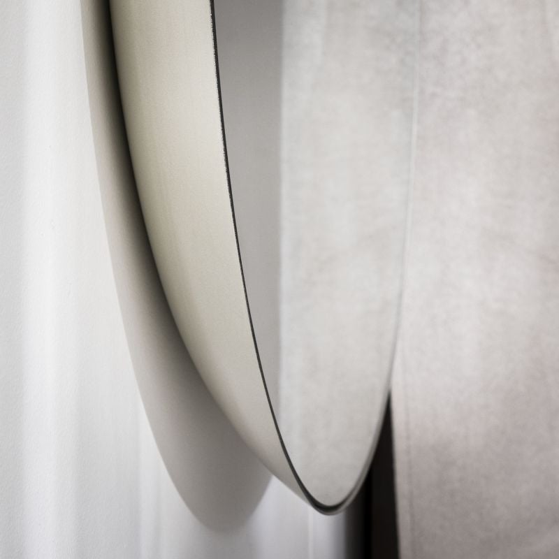 Oglinda decorativa Inspire Nory, 55 cm, rama metal, argintiu