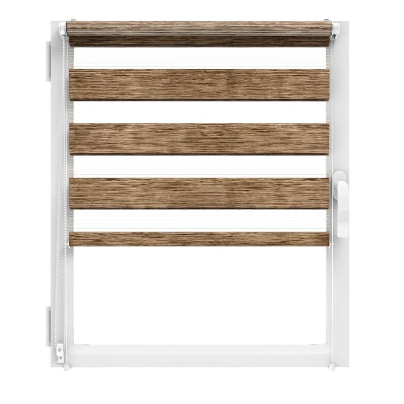 Roleta textila de zi/noapte Naturalle, 61.5 x 150 cm, maro