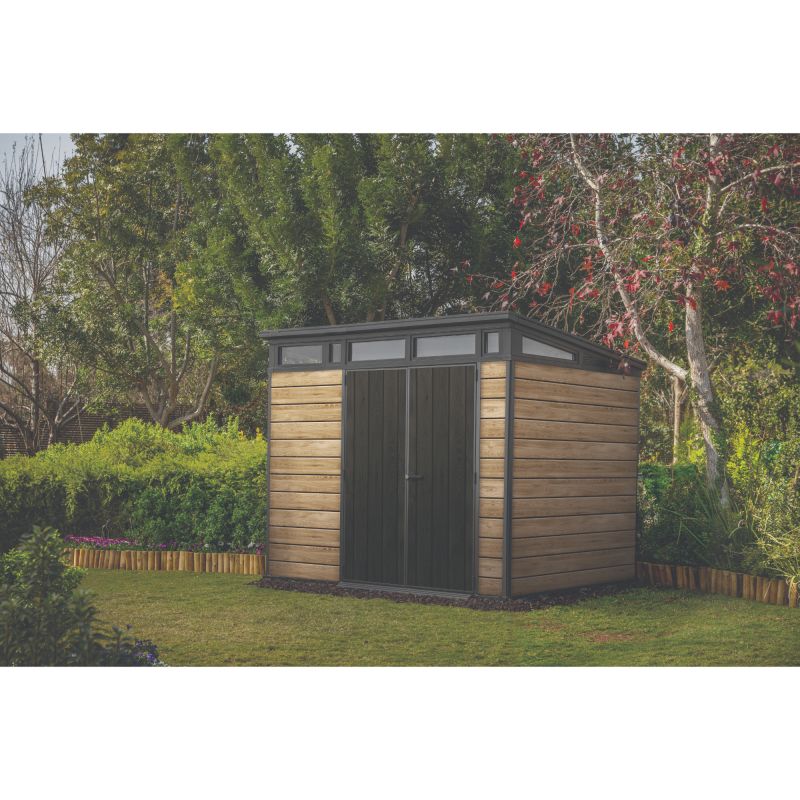 Casuta de gradina Keter Pent 9x7 Ashwood, plastic, 279 x 216 x 226 cm