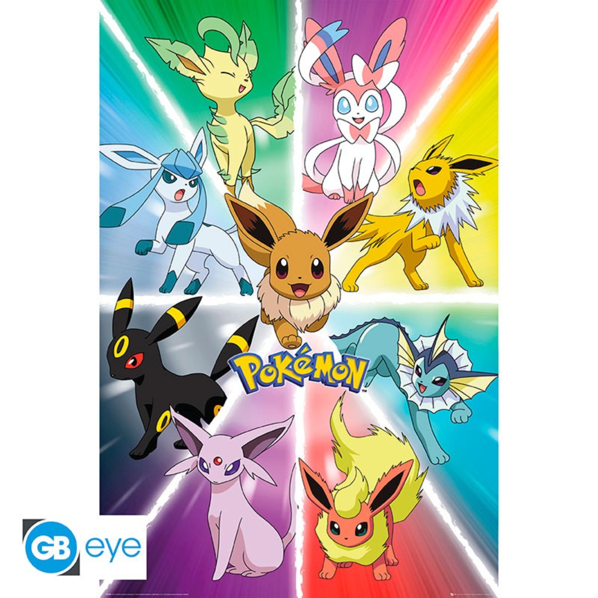 Poster maxi fara rama, Pokemon Eevee, 91.5 x 61 cm