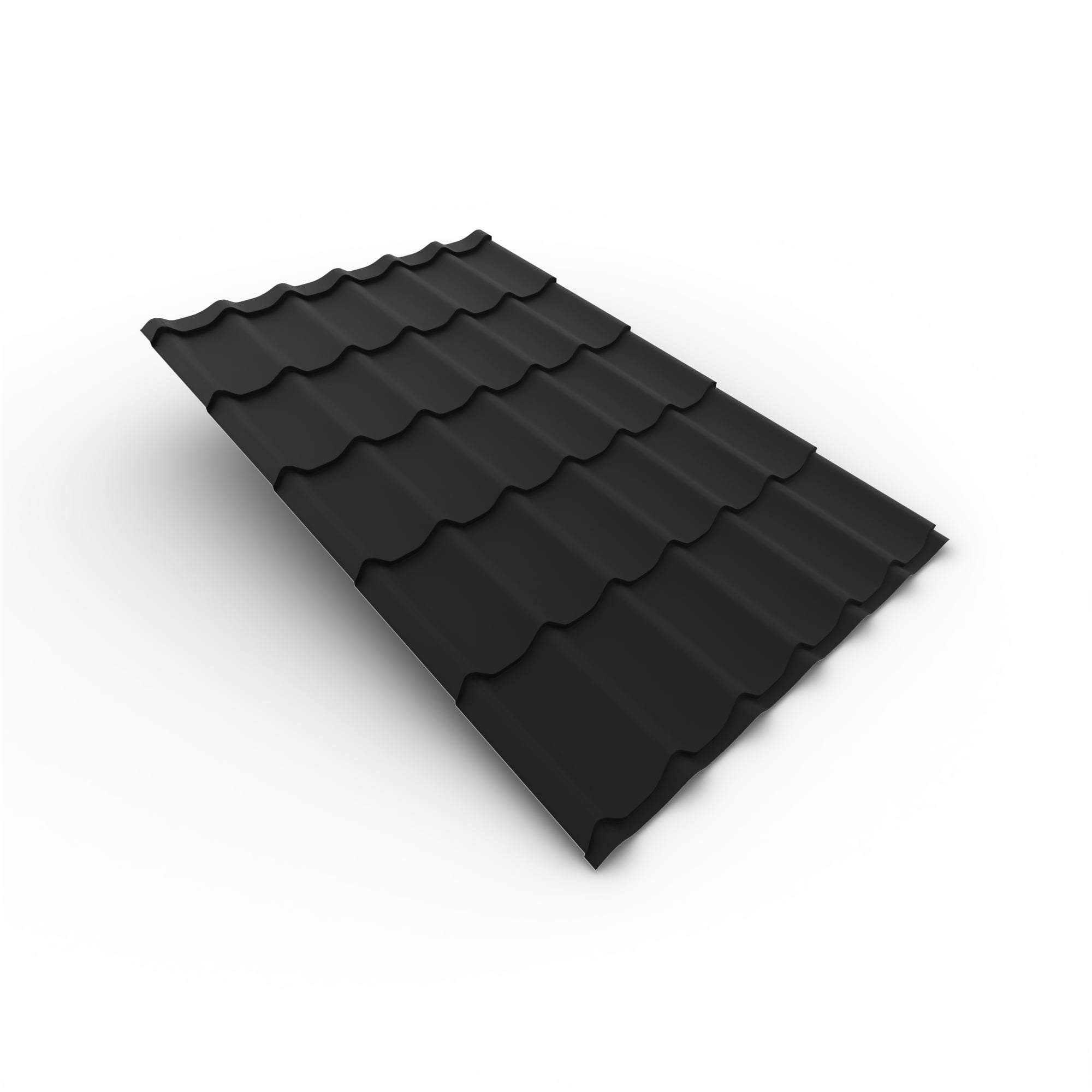 VERGELMER ブラックメタル　BLACKL Tigla metalica Bravo Clasic, negru mat, 0.4 mm, L 1.2 x 2.55 m