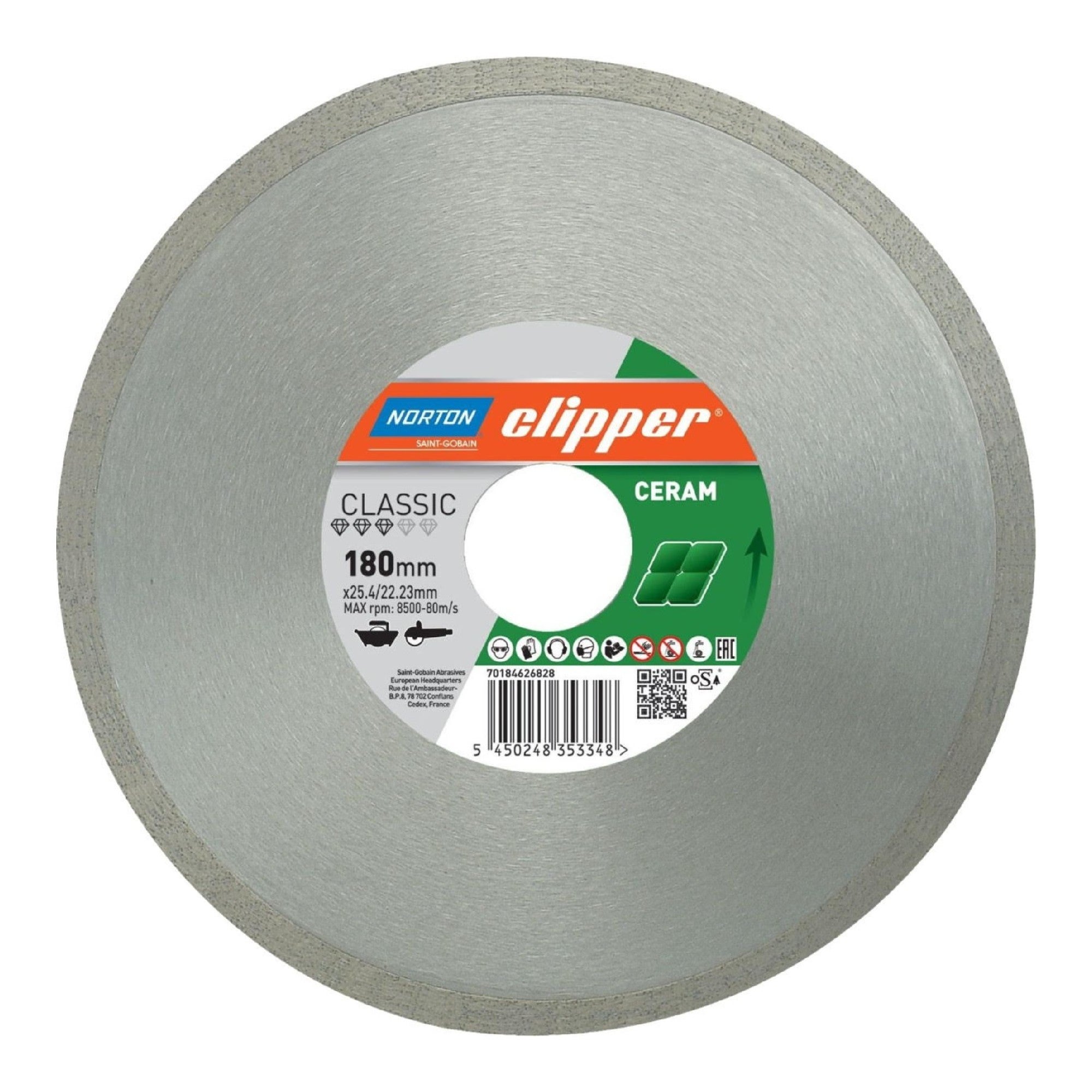 Disc taiere Norton, pentru ceramica, Ø 180 x 25.4 mm