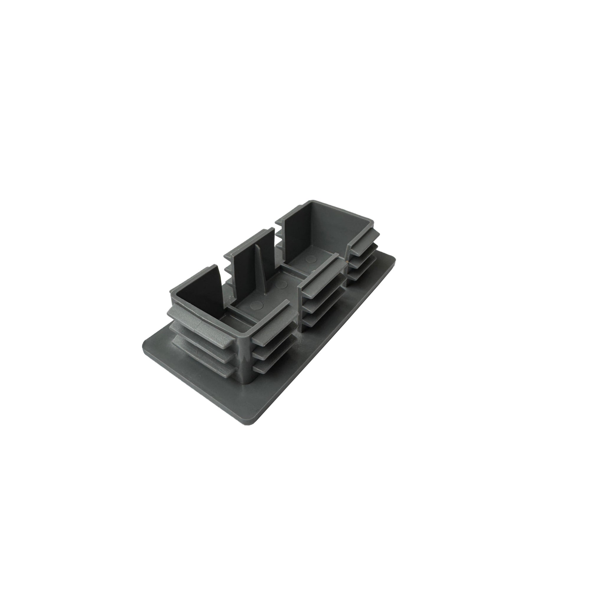 Set 12 capace, profil Coextrus U, 100 x 50 mm, gri