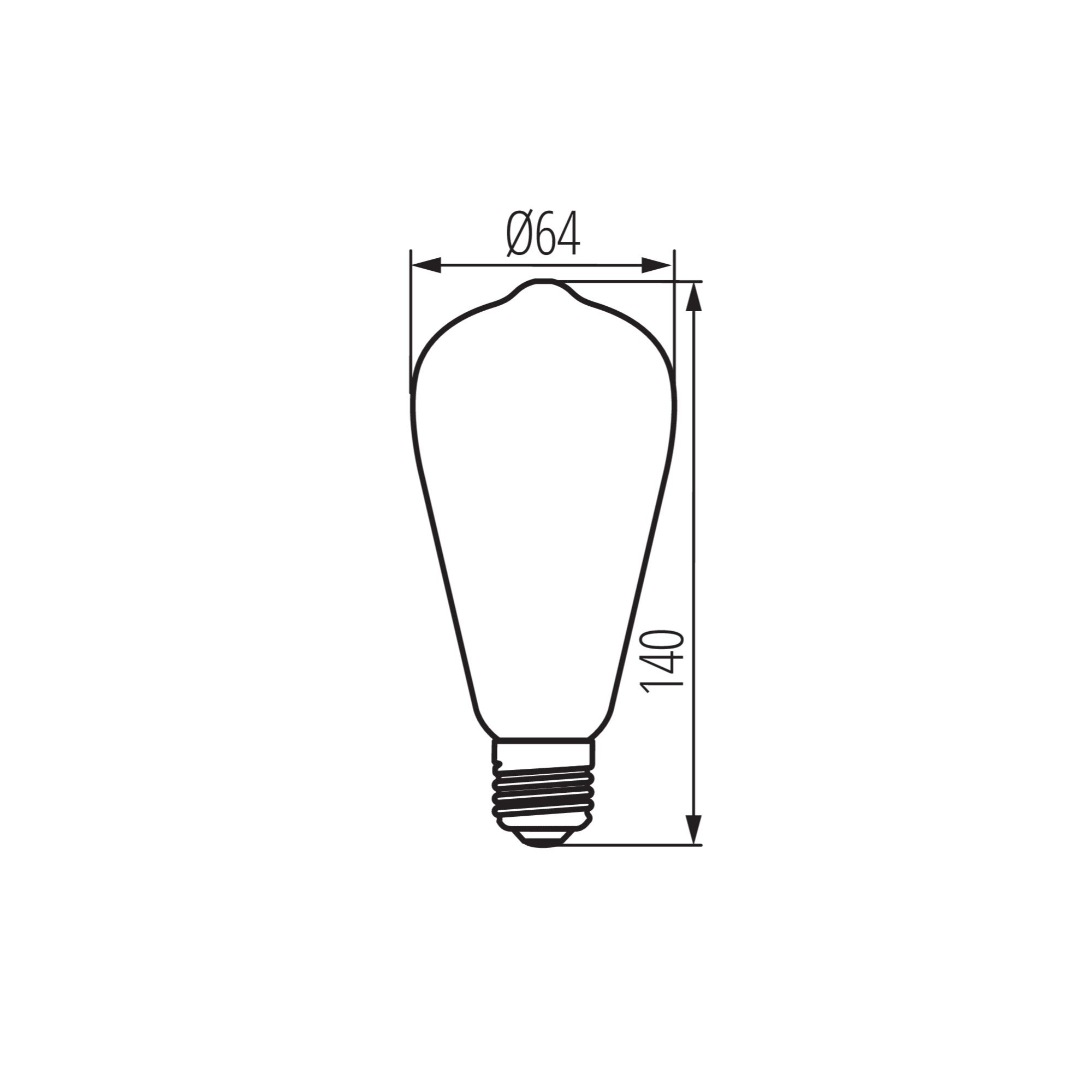 Bec LED decorativ, E27, ST64, 4 W, alb cald, 1800K, 200lm, tip Edison ...