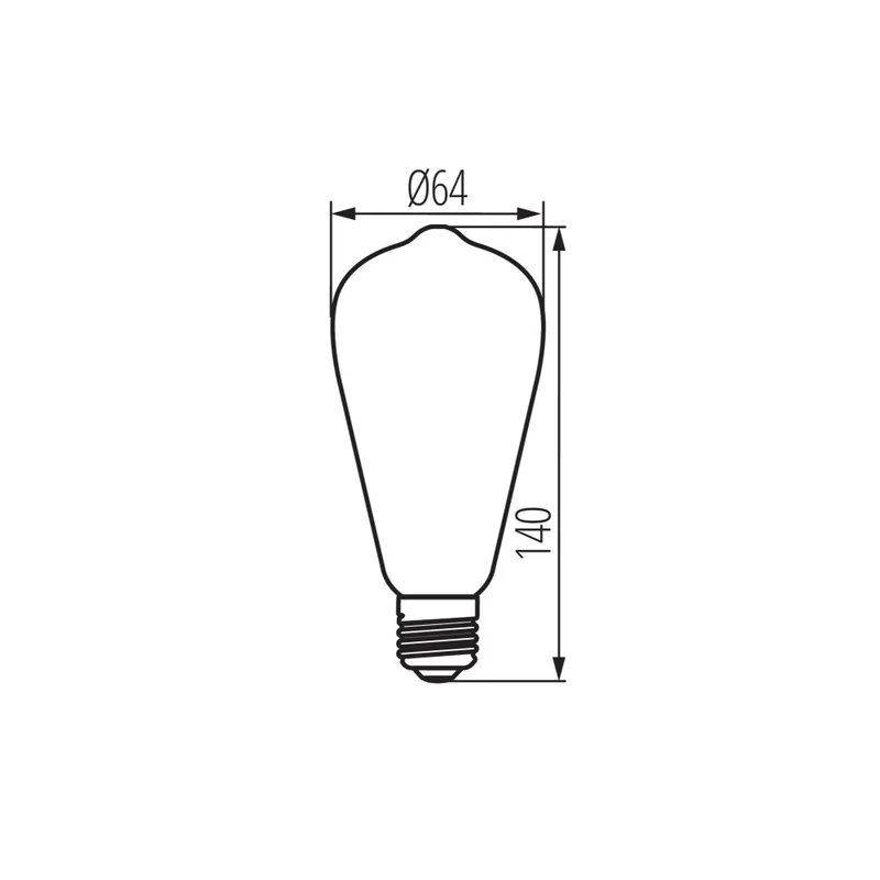 Bec Led Edison Bec LED decorativ, E27, ST64, 4 W, alb cald, 1800K, 200lm, tip Edison ...