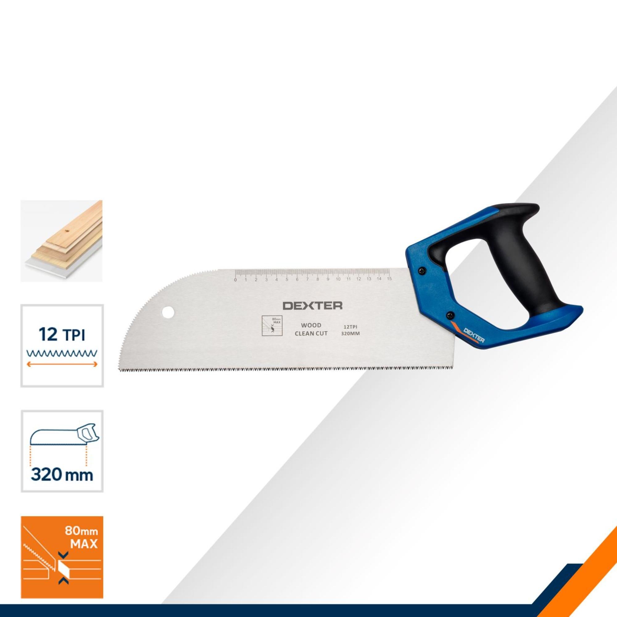Fierastrau panel lemn Dexter, taiere fina, 320 mm