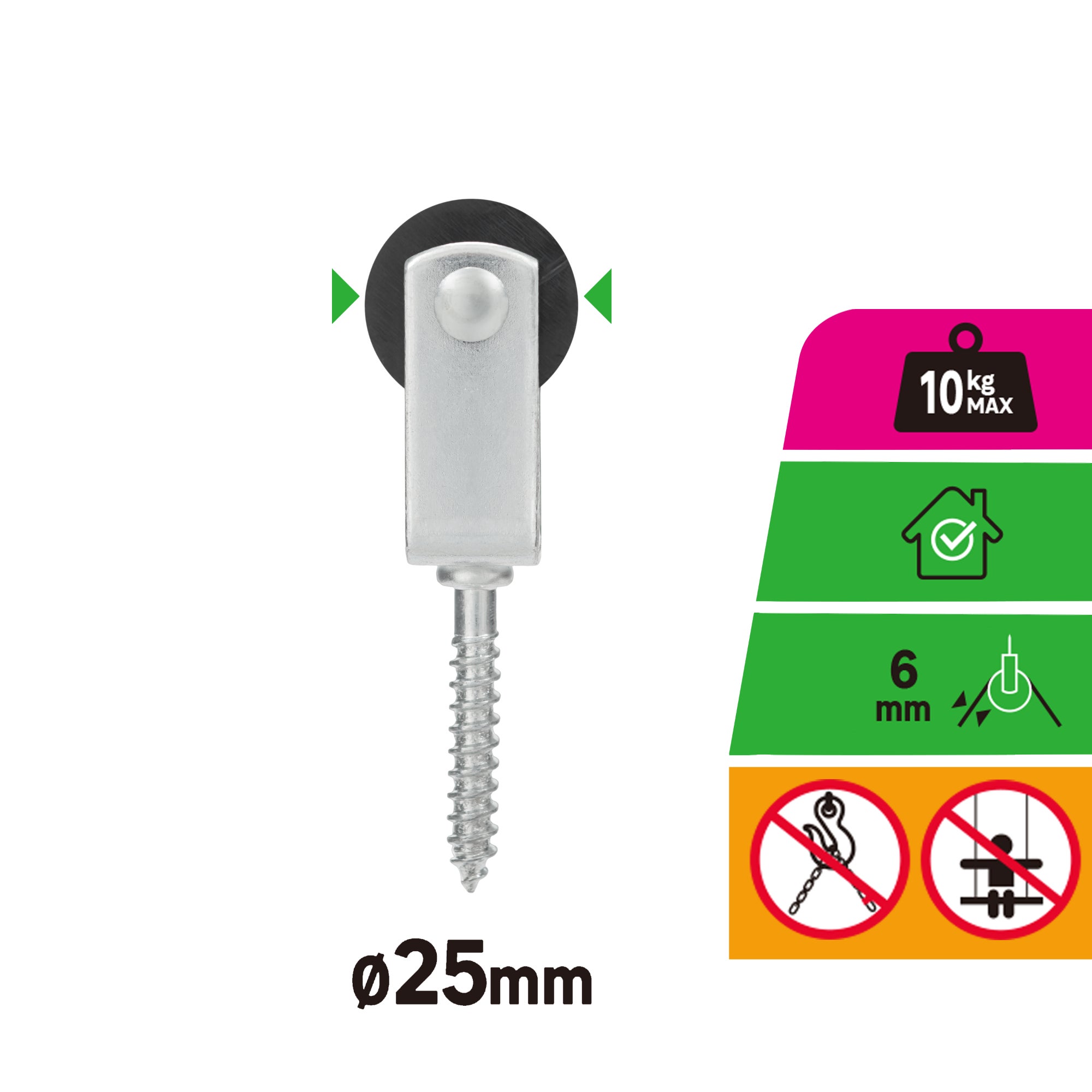 Scripete cu insurubare Standers, otel zincat, Ø 6 x 25 mm